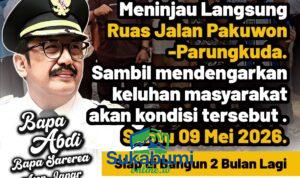 Sukabumi Mubarokah Bupati Asep Japar Pastikan Perbaikan Jalan Pakuwon Dimulai Dua Bulan Lagi