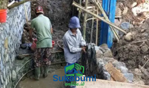 Dinas PU Sukabumi Rekonstruksi DI Cipamatutan Infrastruktur Pertanian Maju, Unggul, Berbudaya, dan Berkah